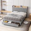Full Size Wooden Platform Bed Frame with Headboard and Easy Assembly 4
