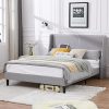 KOMFOTT Queen Bed Frame with 4 Drawers and LED Lights, Smart Design 4