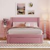 Queen Bed Frame with Storage Drawers Charging Station and LED Light 4