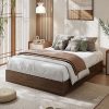 Queen Size Bed Frame with 4 Drawers LED Light Upholstered Headboard 4 Queen Size Bed Frame with 4 Drawers LED Light Upholstered Headboard 4