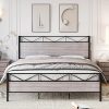 Twin Size Upholstered Bed Frame with Headboard Easy to Assemble 3