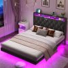 VECELO 16 Inch King Metal Platform Bed Frame Heavy Duty Steel Slats 3
