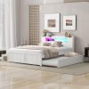 VECELO Full Size Bed Frame with Wooden Headboard and Steel Slats 4
