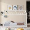 Metal Full Bed Frame with LED Lights and Storage, Sturdy Support 3