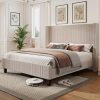 Queen Size Metal Bed Frame with Storage Headboard and Charging Station 3 Queen Size Metal Bed Frame with Storage Headboard and Charging Station 3