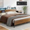Gazelle King Solid Wood Bed Frame with High Headboard 800 lbs Capacity 3