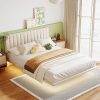 Queen Bed Frame with Rattan Headboard and Storage Drawers 4