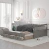 Twin Size Platform Bed with Drawers, Solid Wood Daybed Frame 3