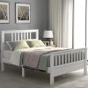 Queen Size Upholstered Platform Bed Frame with Storage Drawers Grey 3
