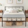 Scandinavian Full Size Floor Bed Frame with Storage Drawer, 12 Inches 3
