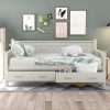 Full Bed Frame with LED Lights Storage Headboard USB Charging Heavy Duty 3