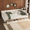 Giantex Queen Bed Frame with Storage Drawers and Bookcase Headboard 3