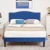 Queen Size Upholstered Platform Bed with Storage and Tufted Headboard 4