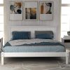 Queen Size Metal Platform Bed Frame with Trundle and USB Ports 3