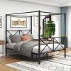 Twin Linen Upholstered Platform Bed with Trundle and Drawers Beige 3