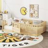 VECELO Twin Bed Frame Upholstered Platform Bed Frame with Height Adjustable Teddy Fabric Headboard, Strong Wood Slats Supports 7.9” Under Bed Space Noise Free No Box Spring Needed, Cream 4