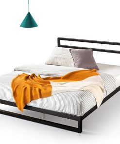 ZINUS Black Queen Platform Bed Frame with Headboard for Comfort 2