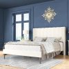 Minimalist Full Floor Bed with L-Shaped Bookcases and Pine Frame 3