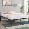 Twin Bed Frame with Shelf Headboard and Storage Drawers in Grey 4