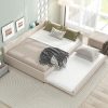 UOMEUR Metal Bed Frame with USB Charging Station and Storage Space 4
