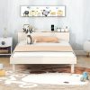 Merax Queen Bed Frame with Storage Headboard and 8 Drawers in Grey 4