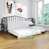 Pink Twin Bed Frame for Girls with Headboard Footboard No Box Spring 3