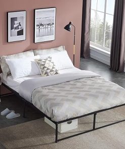 VECELO 14 Inch Metal Bed Frame No Box Spring Needed Full Size
