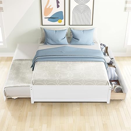 Harper Bright Full Platform Bed with Twin Trundle and 2 Drawers Harper Bright Full Platform Bed with Twin Trundle and 2 Drawers