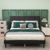 Metal Platform Bed Frame with Victorian Headboard and Underbed Storage 4