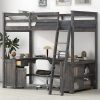 Merax Full Size Wood Daybed with Drawers and Shelves for Kids Adults 3