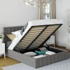 KOMFOTT Industrial Queen LED Bed Frame with Storage Drawers and Charging 4