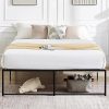 Solid Wood Full Size Bed with Storage and 2 Drawers in Grey 3