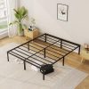 Queen Bed Frame 18 Inch Height No Box Spring Needed, Easy Assembly  
Metal Platform Bed Frame Queen Size with Under Frame Storage Space  
Queen Metal Platform Bed Frame Easy Assembly with Storage Solution