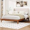 Twin Size Velvet Platform Bed Frame with Bear Headboard and Storage 4