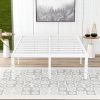 White Full Size Platform Bed with Headboard for Kids and Adults 4