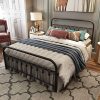 Heavy Duty Black Metal Queen Bed Frame No Box Spring Needed 3