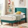 Queen Size Black Metal Canopy Bed Frame with Headboard for Adults 4
