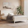 Queen Size Solid Wood Platform Bed with Adjustable Headboard 4