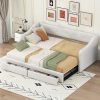 Fameill Queen Bed Frame with LED Light and Storage Drawers 4