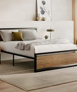 Nectar King Bed Frame with Wooden Headboard 14 Inch Modern Design 2