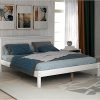 Wooden Full Size Bed Frame with Headboard and Charging Station 3