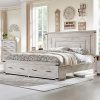 Twin XL Bed Frame with Upholstered Headboard and Steel Slat Support 4