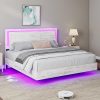 Lucid King Size Upholstered Bed Frame with Headboard No Box Spring 4