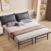 King Bed Frame with 4 Storage Drawers and Charged Headboard 4