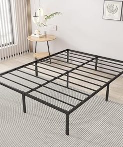 14 Inch Metal King Bed Frame Black Heavy Duty Platform Easy Assembly