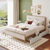 Queen Size Murphy Bed with Desk USB Port and Removable Shelves 4