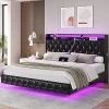 Pink Twin Bed Frame Faux Leather Upholstered Platform Easy Assembly 4