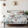Queen Size Wooden Platform Bed Frame with Bookcase Headboard 3
