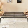 King Size Solid Wood Bed Frame with Headboard, No Box Spring Required 3