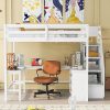 Twin Size Loft Bed with Stairs Desk Storage Drawers for Kids Adults 3 Twin Size Loft Bed with Stairs Desk Storage Drawers for Kids Adults 3